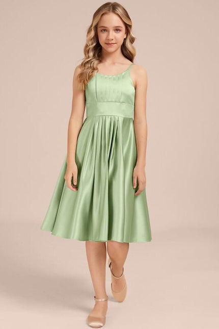 robe demoiselle d'honneur vert sauge courte - gallery 5
