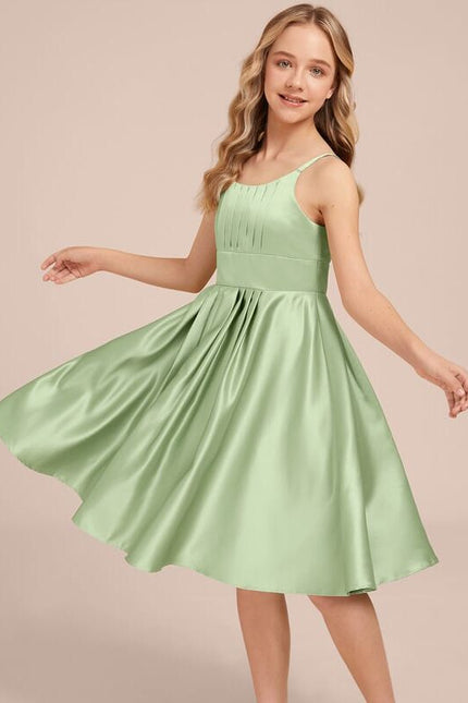 robe demoiselle d'honneur vert sauge courte - gallery 2