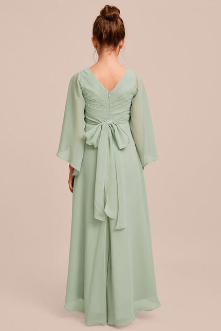 robe demoiselle d'honneur fluide vert sauge - gallery 6