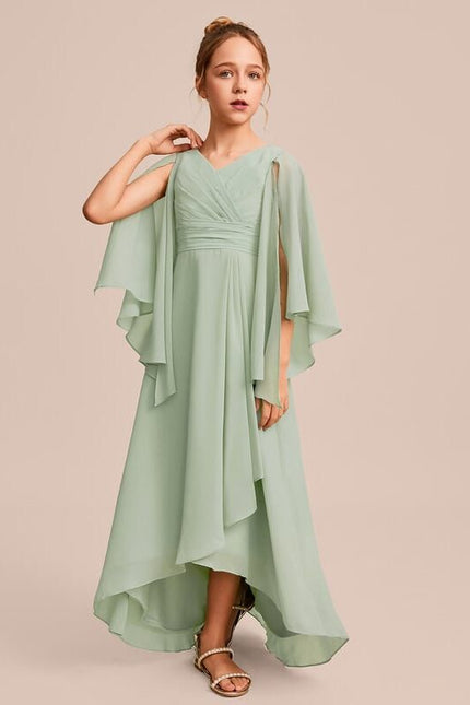 robe demoiselle d'honneur fluide vert sauge - gallery 1
