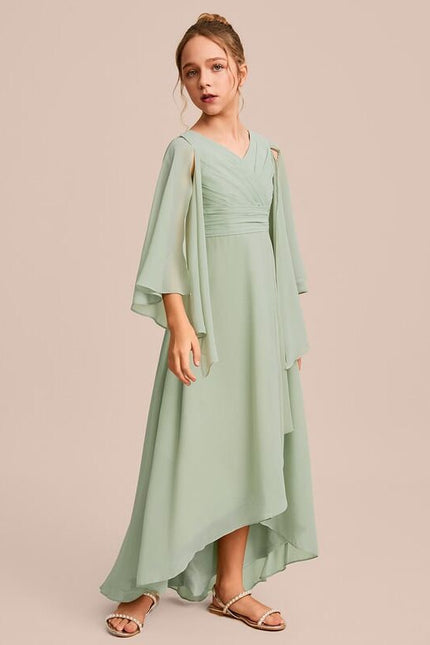 robe demoiselle d'honneur fluide vert sauge