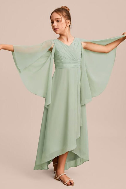 robe demoiselle d'honneur fluide vert sauge - gallery 3