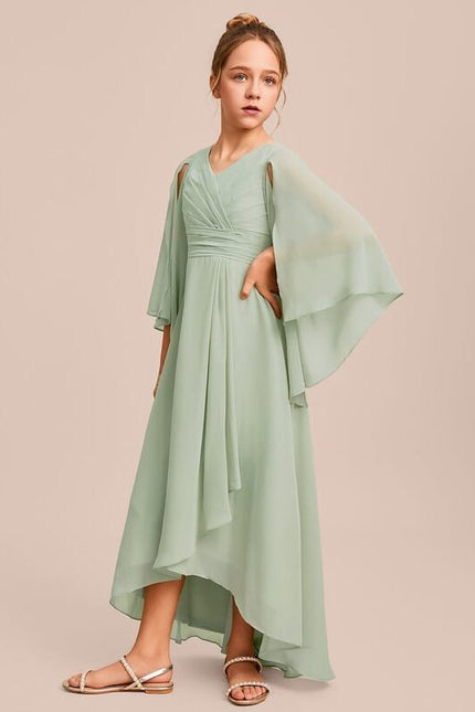 robe demoiselle d'honneur fluide vert sauge - gallery 5