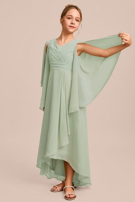 robe demoiselle d'honneur fluide vert sauge - gallery 4