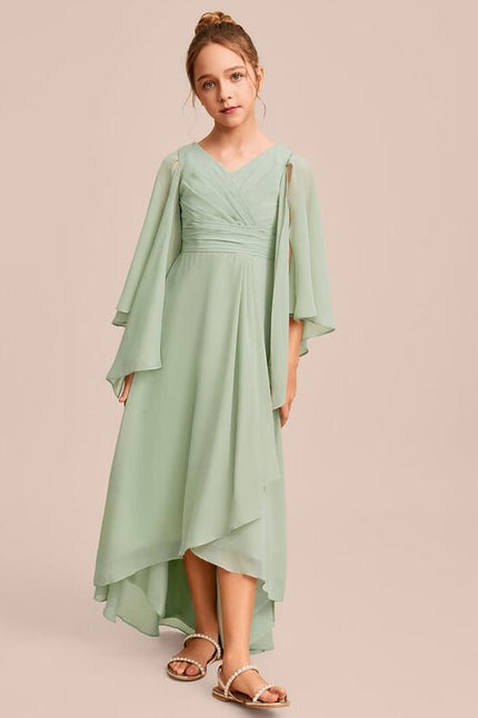 robe demoiselle d'honneur fluide vert sauge - gallery 2