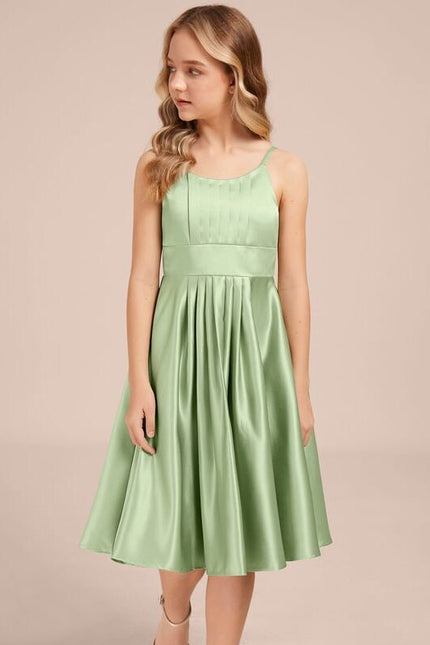 robe demoiselle d'honneur vert sauge courte - gallery 4