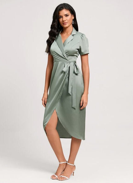 robe fourreau vert sauge