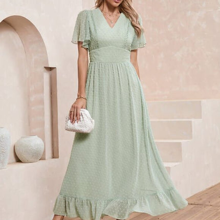 robe longue vert sauge mariage
