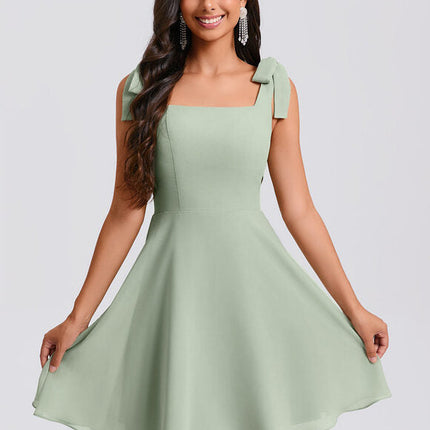 robe trapeze vert sauge