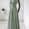 Robe Satin Vert Sauge