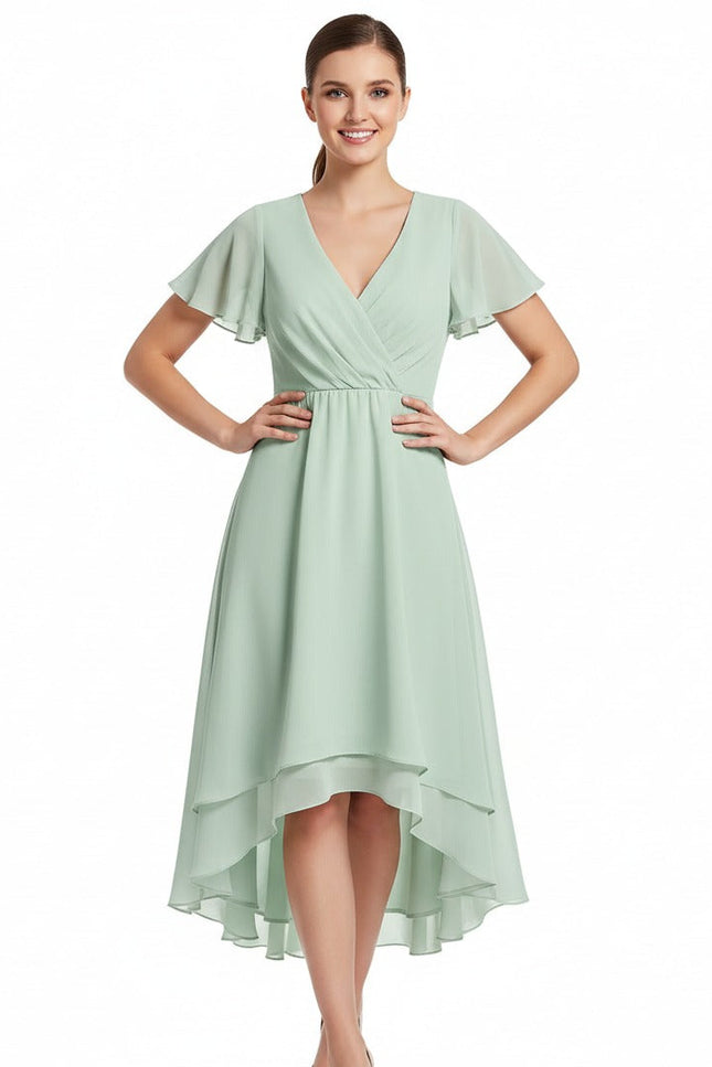Robe Asymetrique Vert Sauge
