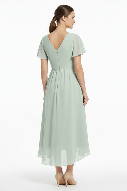 Robe Asymetrique Vert Sauge