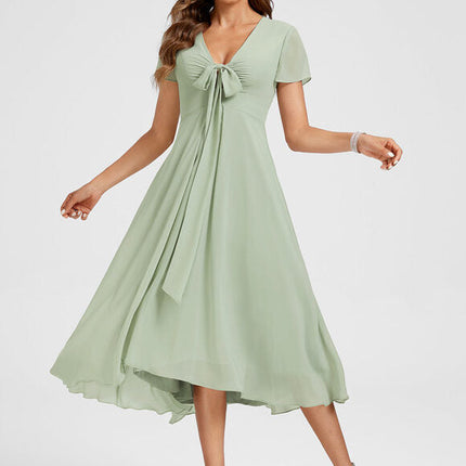 robe mousseline vert sauge